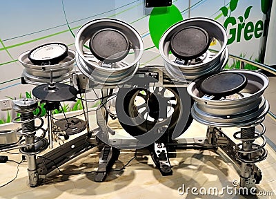 Bass Drums Made of Car parts