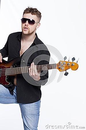 Bass player with attitude