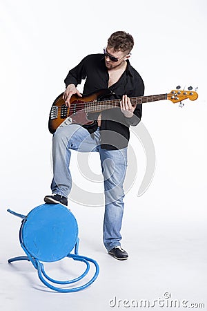 Bass player with attitude