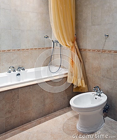 Bathroom interior in classic style