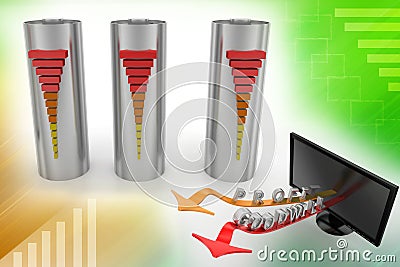 Battery status and profit goodwill illustrated