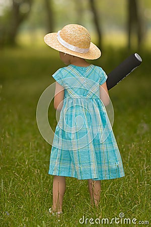 Batting in the park - kid baseball