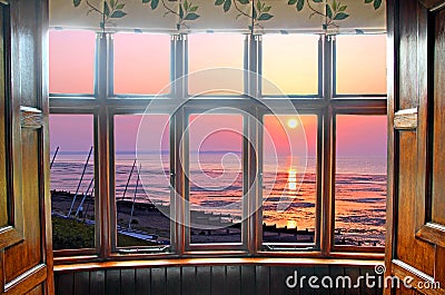 Bay window sunset