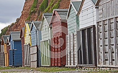 Beach Huts, Budleigh Salterton, Devon, Jurassic Coast World Heritage Site