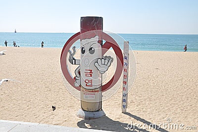 Beach safety sign