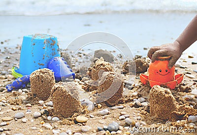 BEACH TOYS AND SAND CASTLES