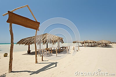 Beach on tropical desert island