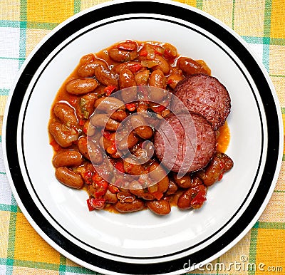 Beans and sausages