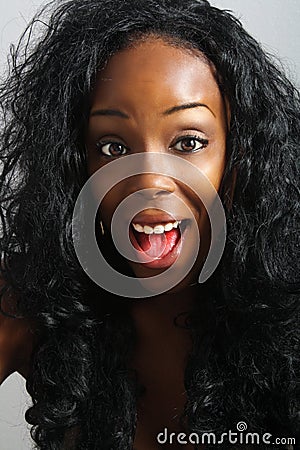 Beautiful Black Woman, Headshot