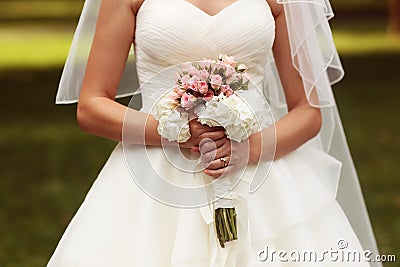 Beautiful bride with flowers
