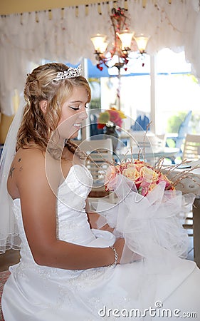 Beautiful bride profile