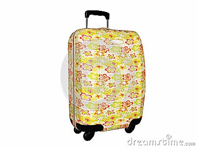 Beautiful bright luggage bag