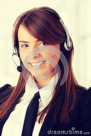 Beautiful Call Center Woman