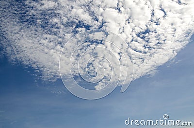 Beautiful fresh, bright clouds with blue sky in bright day for scene and background