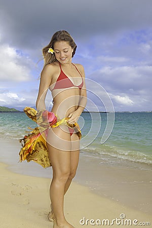 Beautiful girl at the beach