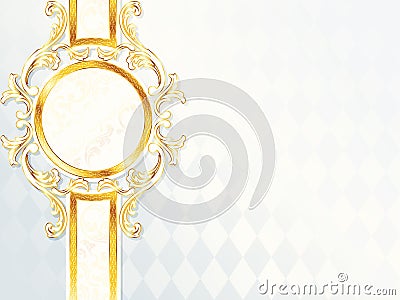 Beautiful horizontal rococo wedding banner