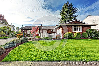 Beautiful house exterior with curb appeal