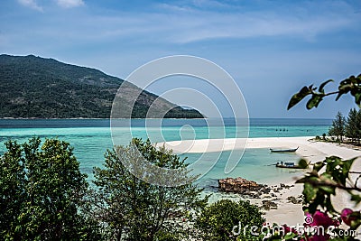 Beautiful Koh Lipe Tropical Island Landscape. Turquoise Sea. Thailand. Exotic Adventure.