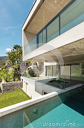 Beautiful modern house in cement