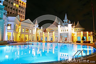 Beautiful Resort Pool at night