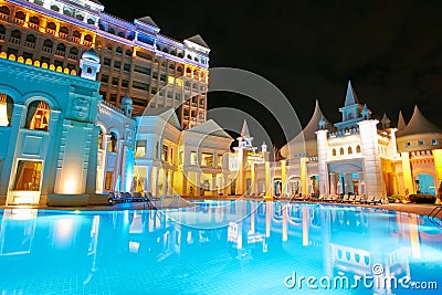 Beautiful Resort Pool at night