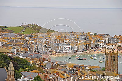 Beautiful Scenery of St Ives Cornwall with Buildin