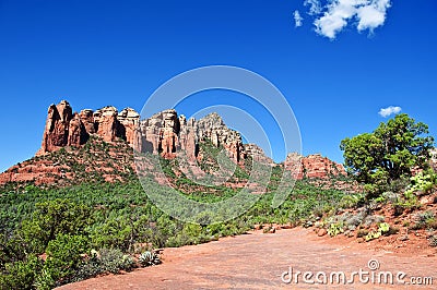 Beautiful scenic red sandstone rock landscape