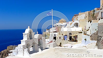 Beautiful view of the sea and houses on Santorini island