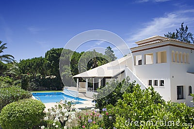 Beautiful villa with a healthy garden and pool