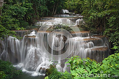 Beautiful waterfall, Huay mae Ka Min waterfall in Thailand