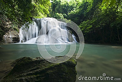 Beautiful waterfall, Huay mae Ka Min waterfall in Thailand