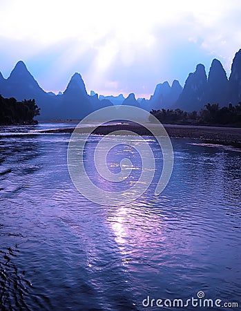 Beautiful Yangshuo landscape in Guilin, China