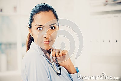 Beautiful young Indian business woman portrait happy smiling