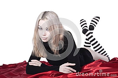 naked models in striped socks how to simulate a blowjob