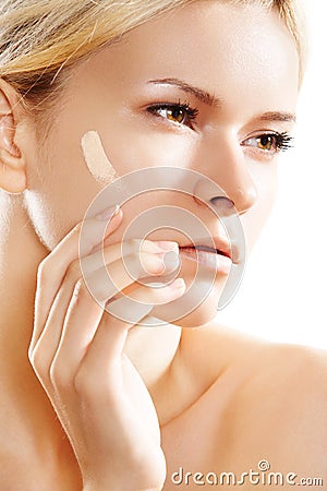 Beauty, make-up & cosmetic. Skin foundation tone