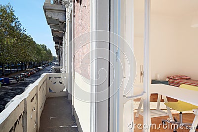 Bedroom with balcony