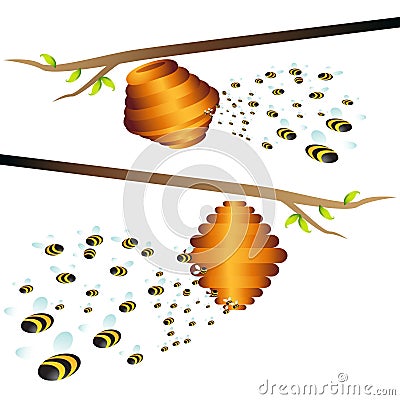 Beehive Branch Royalty Free Stock Images - Im