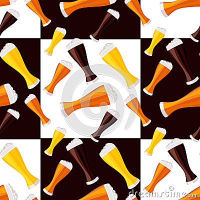 Beer seamless pattern