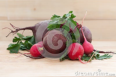 Beets, radishes and herbs