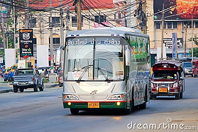 Benze Bus of Green bus Company. Between Chiangmai and Thungchang (Nan)