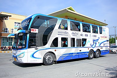 Benze bus no.635-C103 Double deck of Nakhonchai tour company bus.