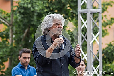 Beppe Grillo speak in Bologna M5S