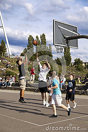 Basketball Game at Mauerpark Berlin