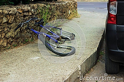 Bicycle after accident