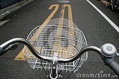 Bicycle on Japanese Street with speed limit