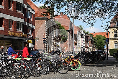 Bicycles in the city of Munster, Germany