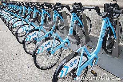 Bicycles for hire in Chicago