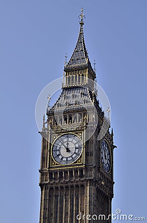 Big Ben London Clock Blue sky center average week day