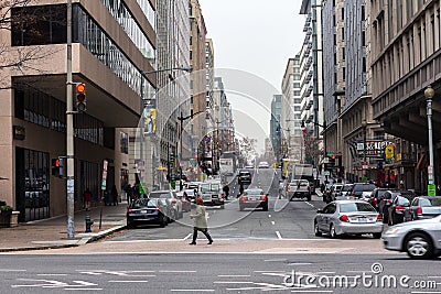 Big city street scene