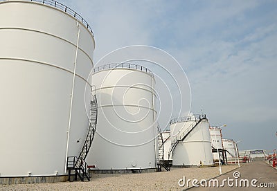 Big Industrial oil tanks